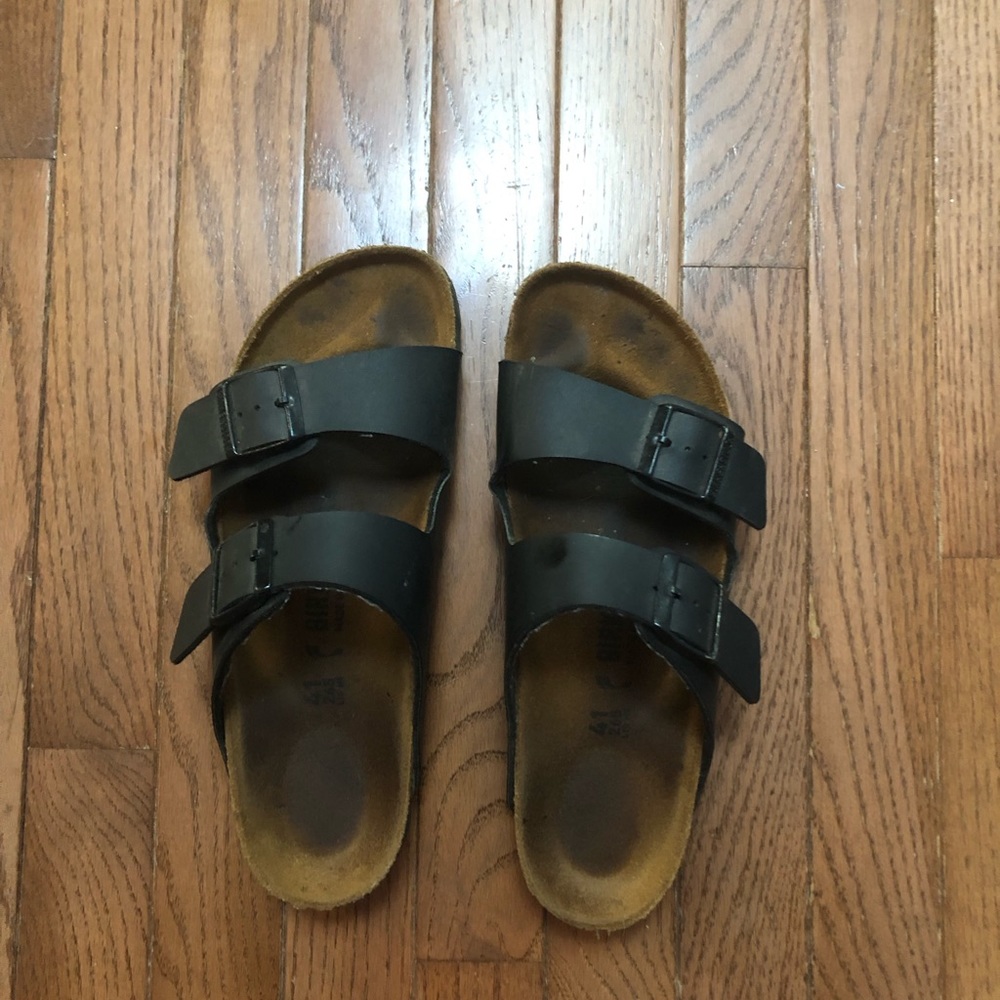 Black Leather Birkenstocks